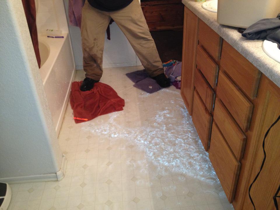Bathroom flood 0509