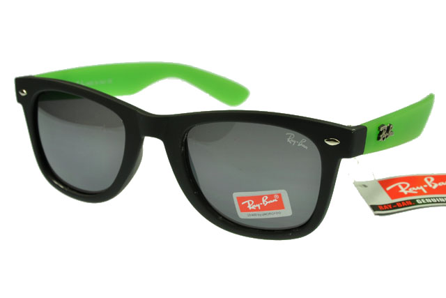 Sale Cheap Ray Ban Wayfarer 1878 Black Green Frame Gray Lens RB1032 Sale Online
